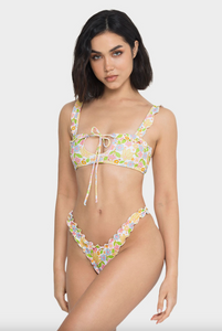 Khassani Swimwear 'Alma' Bikini Bottom in Retro Flowers