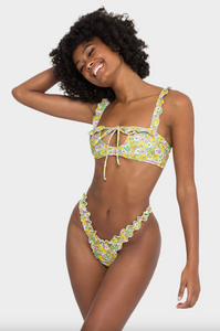 Khassani Swimwear 'Alma' Bikini Bottom in Mini Flowers