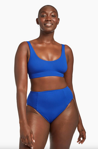 Vitamin A Swimwear 'Sienna' High Waist Bikini Bottom in Lagoon Ecorib