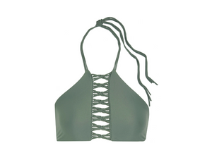 Mikoh Swimwear 'West Oz' Bikini Top in Army