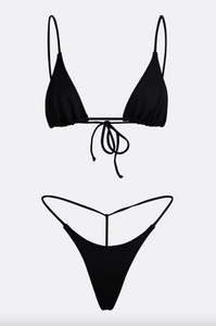 Minimale Animale 'G Money' Thong Bikini Bottom in Dark Seas