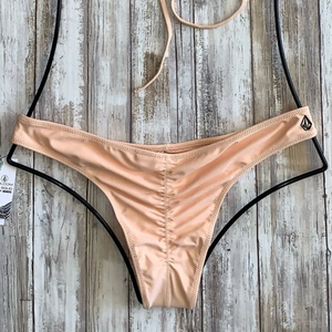 Volcom Simply Solid V Bikini Bottom in Peach