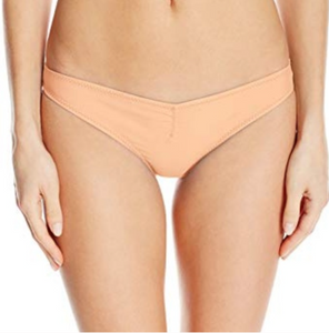 Volcom Simply Solid V Bikini Bottom in Peach