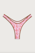 Frankies Bikinis Full Moon Micro Bikini Bottom in Watercolor Hibiscus