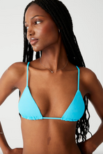 Frankies Bikinis Lumia Triangle Bralette Bikini Top in Morning Blue