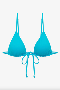 Frankies Bikinis Lumia Triangle Bralette Bikini Top in Morning Blue