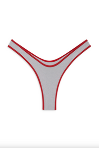 Frankies Bikinis Full Moon Micro Bikini Bottom in Cherry Mint