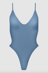 Acacia Swimwear Tavira Ribbed One Piece in Skipper