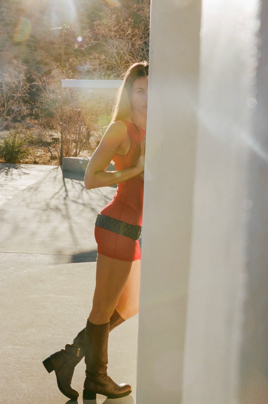 FAE Swim Mesh Dress - Red
