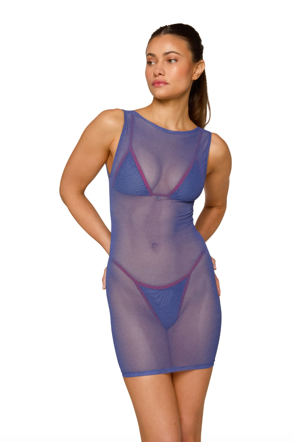 FAE Swim Mesh Dress - Denim