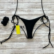 OneOne Swim Ariel Skimpy Tie Side Bikini Bottom - Midnight