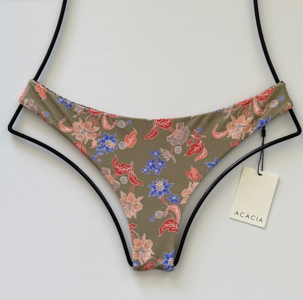 Acacia Swimwear Ho'okipa Bikini Bottom - Lovina Floral | Front view
