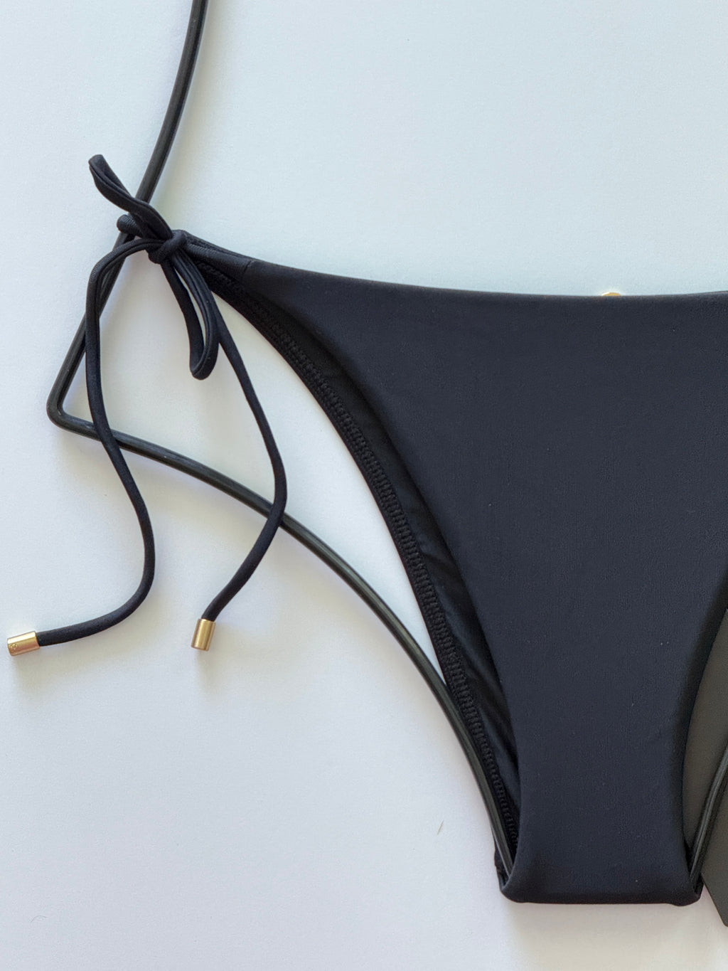 ViX Swimwear Solid Tie Side Brazilian Bikini Bottom - Black