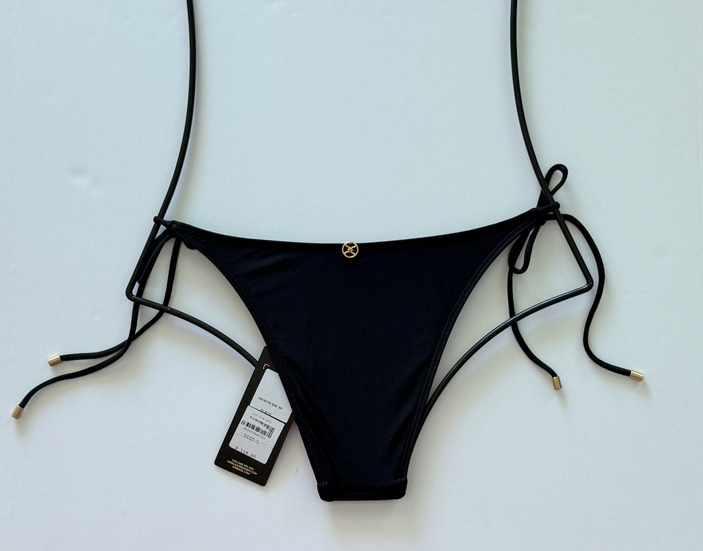 ViX Swimwear Solid Tie Side Brazilian Bikini Bottom - Black