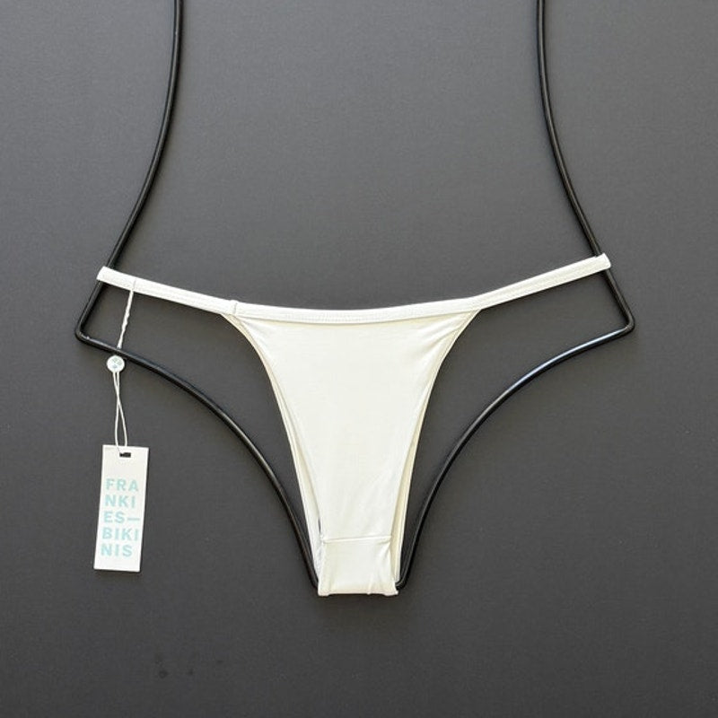 Frankies Bikinis Binx Skimpy Bikini Bottom – White | Alternate view
