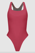 Acacia Swimwear Pepper One Piece - Berry - High Cut Racerback