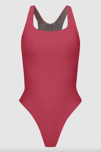 Acacia Acacia Swimwear Pepper Full One Piece - Berry - High Cut Racerback - Size Large - NWT – PerfectKini