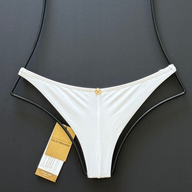 ViX Paula Hermanny ViX Swimwear Dora Cheeky Bikini Bottom in White | Alternate view