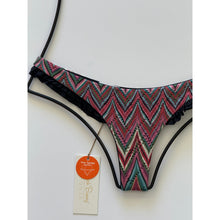 Beach Bunny Tango Zig Zag Skimpy Bikini Bottom – Black Multi