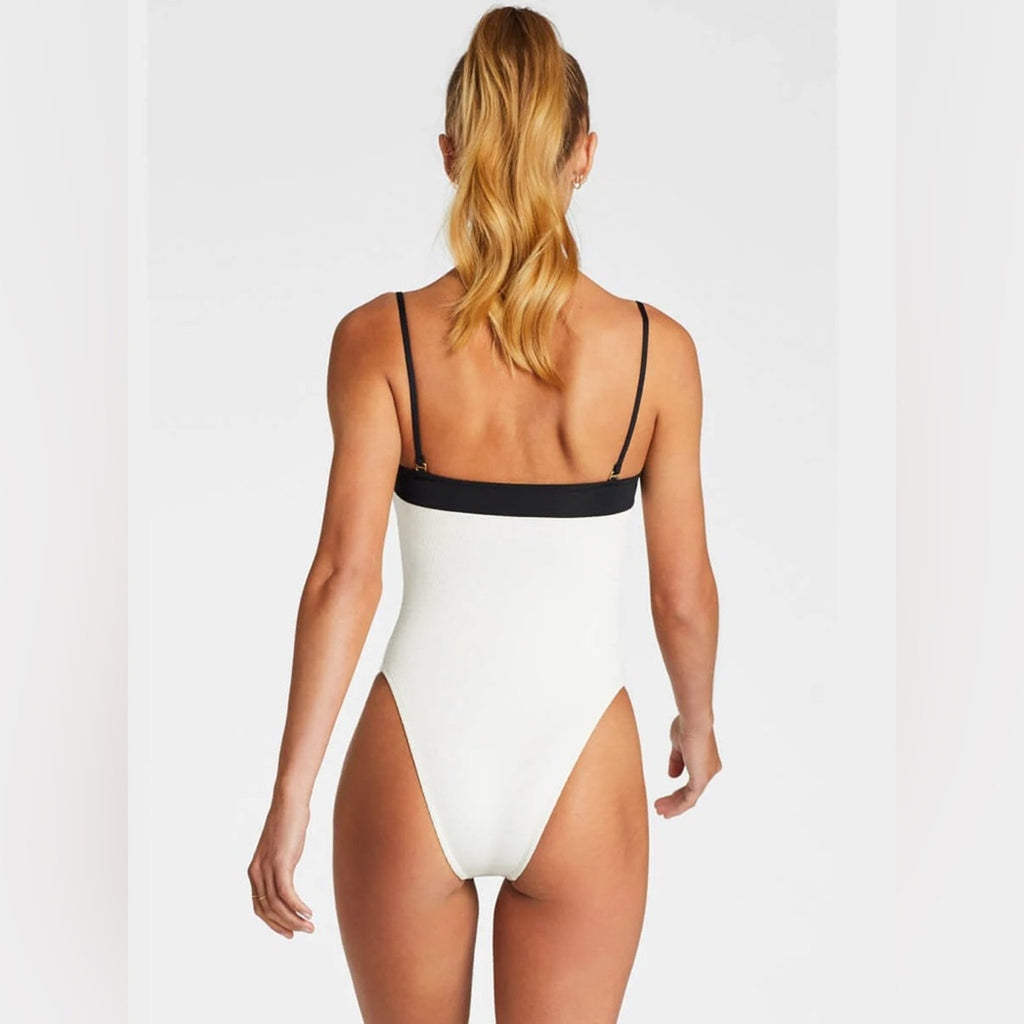 Vitamin A Swimwear Dea Bandeau One Piece - EcoTex Ibiza White | Back view