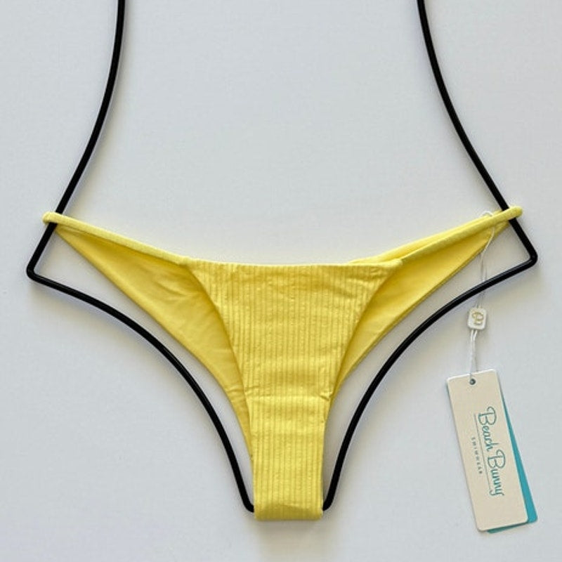 Beach Bunny Swimwear Jordan Tango Bikini Bottom - Lemon | Front view