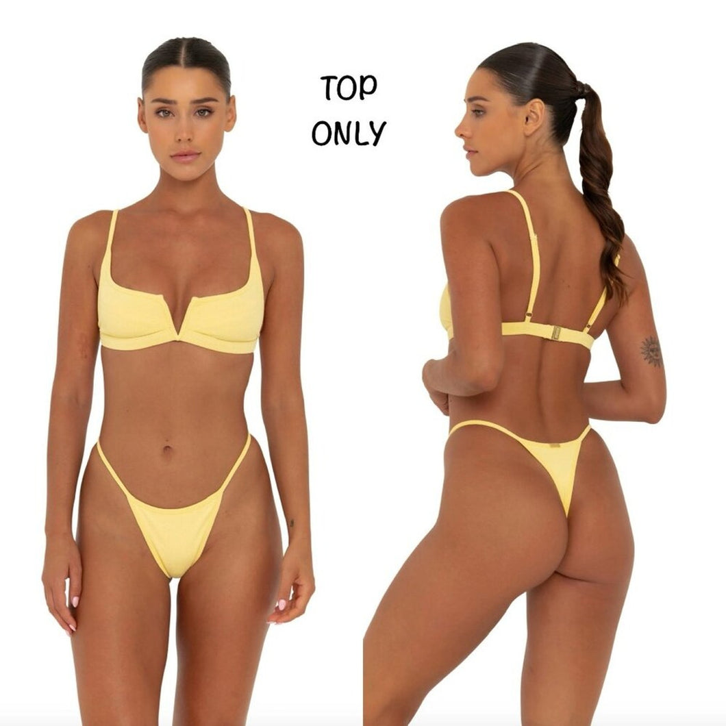 FAE FAE Swim GYPSY Bikini Top - Buttercup - V-Wire - Luxe - Sustainable – PerfectKini