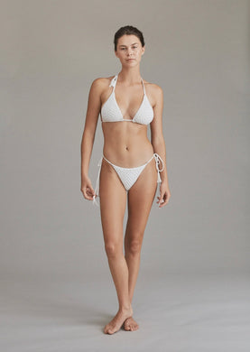 Acacia Swimwear Acacia Swimwear LISBOA Crochet Bikini Top - Pikake - Triangle Top - Size XL – PerfectKini