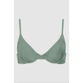 Acacia Swimwear Manhattan Ribbed Bikini Top - Clover | Front view
