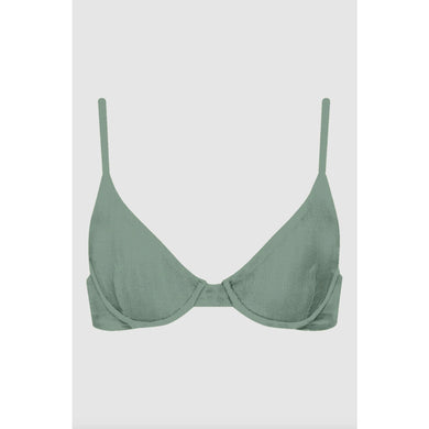 Acacia Swimwear Manhattan Ribbed Bikini Top in Clover