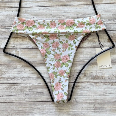 acacia swimwear Acacia MATEO Bikini Bottom - Rosie - High Cut, Minimal Coverage - Size - L – PerfectKini