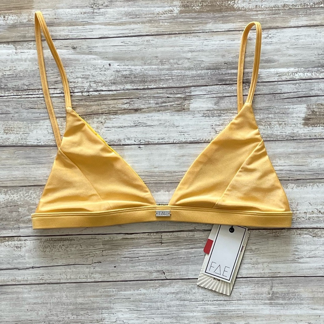 FAE FAE Swim LUNA Bikini Top - Large - Custard - Triangle - Seamless - Designer – PerfectKini
