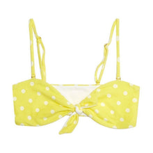 Beach Bunny Layla Bandeau Bikini Top – Lemon Polka Dot