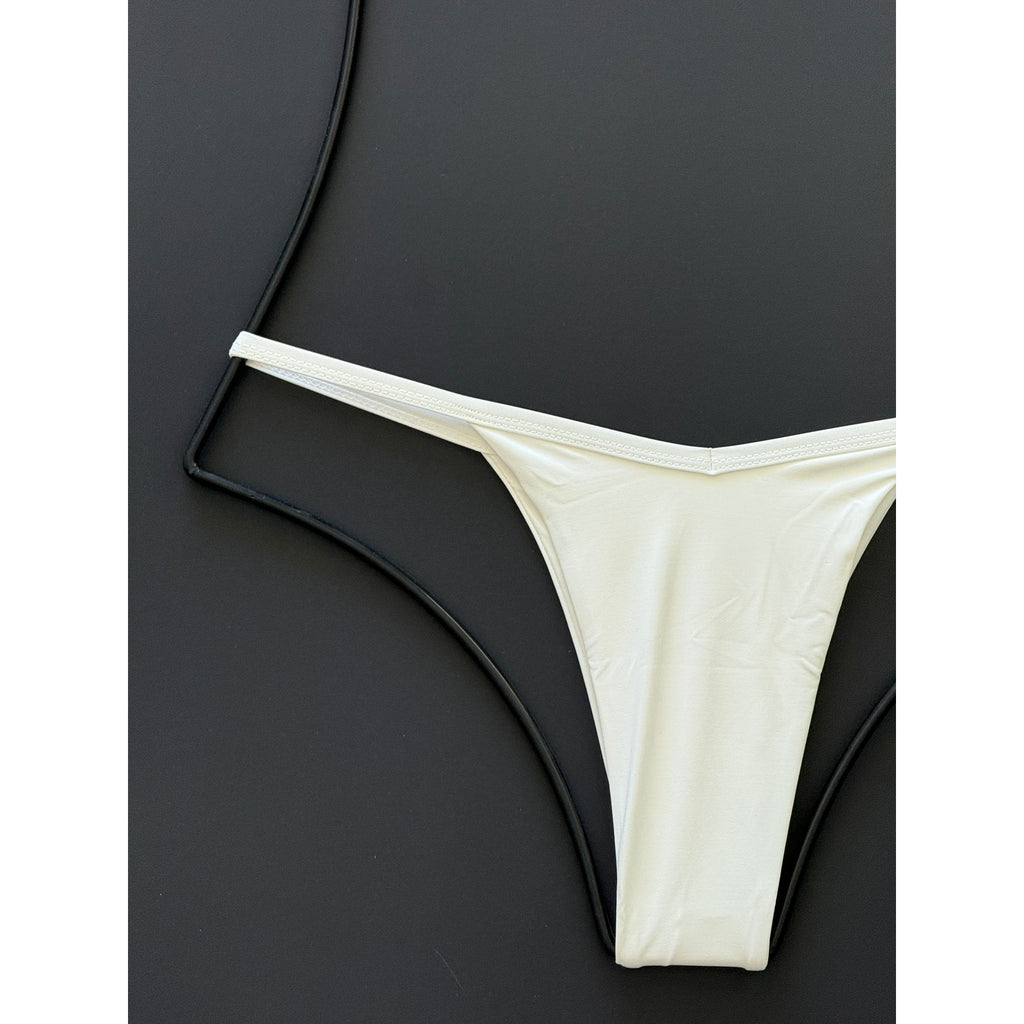 Frankies Bikinis Binx Skimpy Bikini Bottom – White | Back view