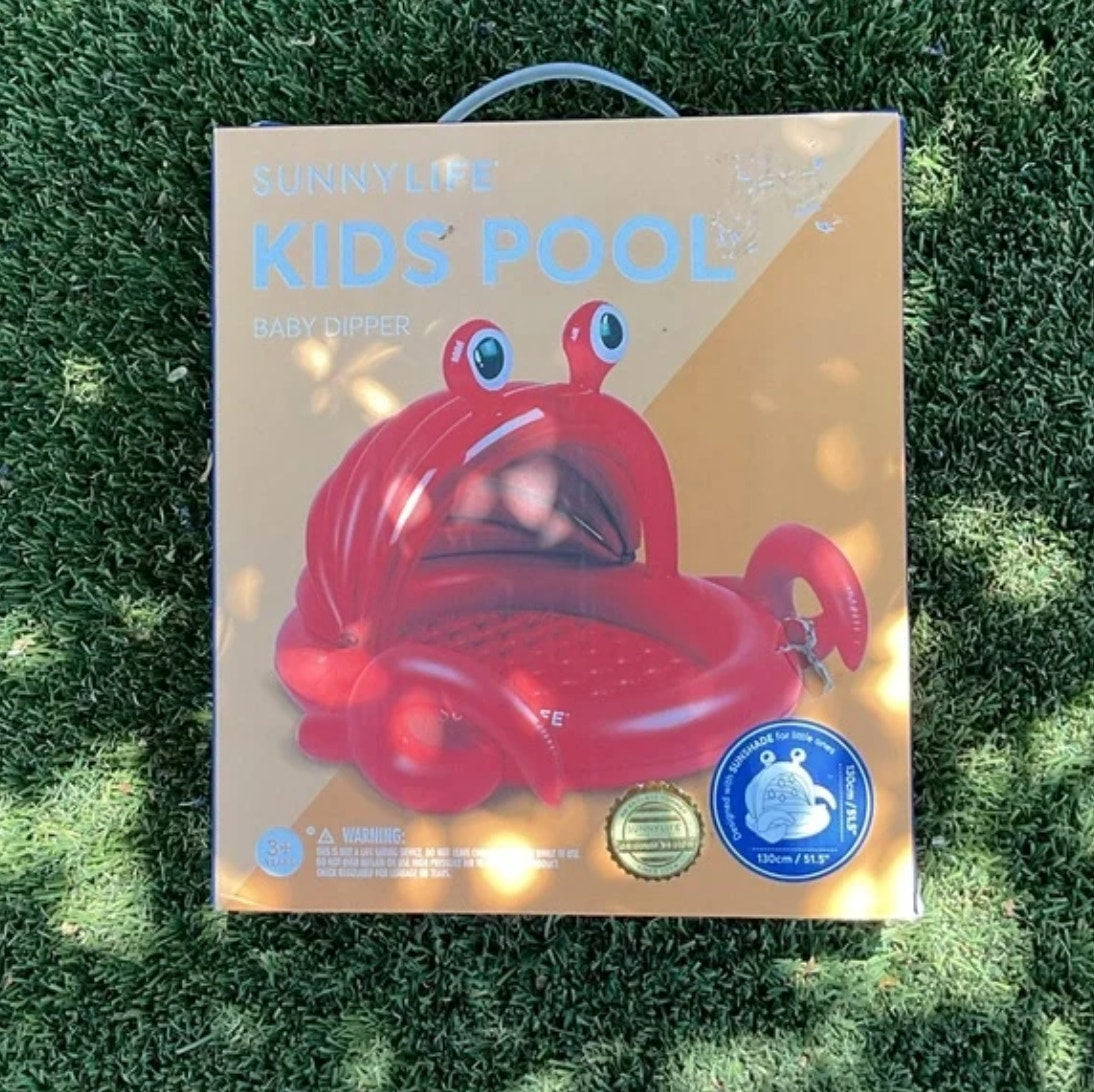 SunnyLife Crabby Kids Pool Baby Dipper - Nib