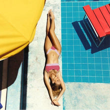 Beach Bunny Emerson Bralette Bikini Top – Red Stripe Rib