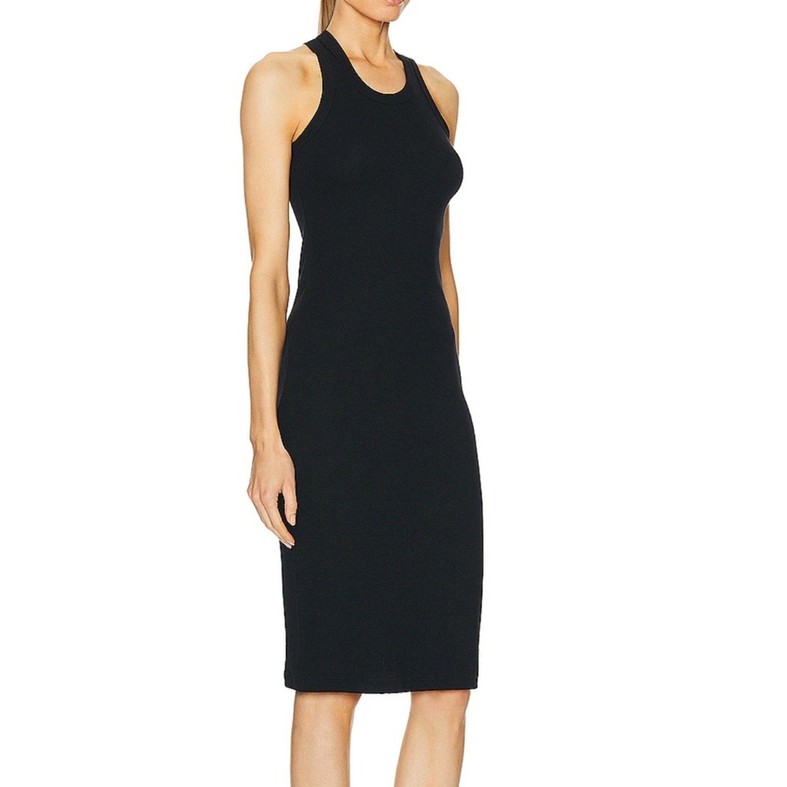 Leset Kelly Black Racerback Midi Dress - Black