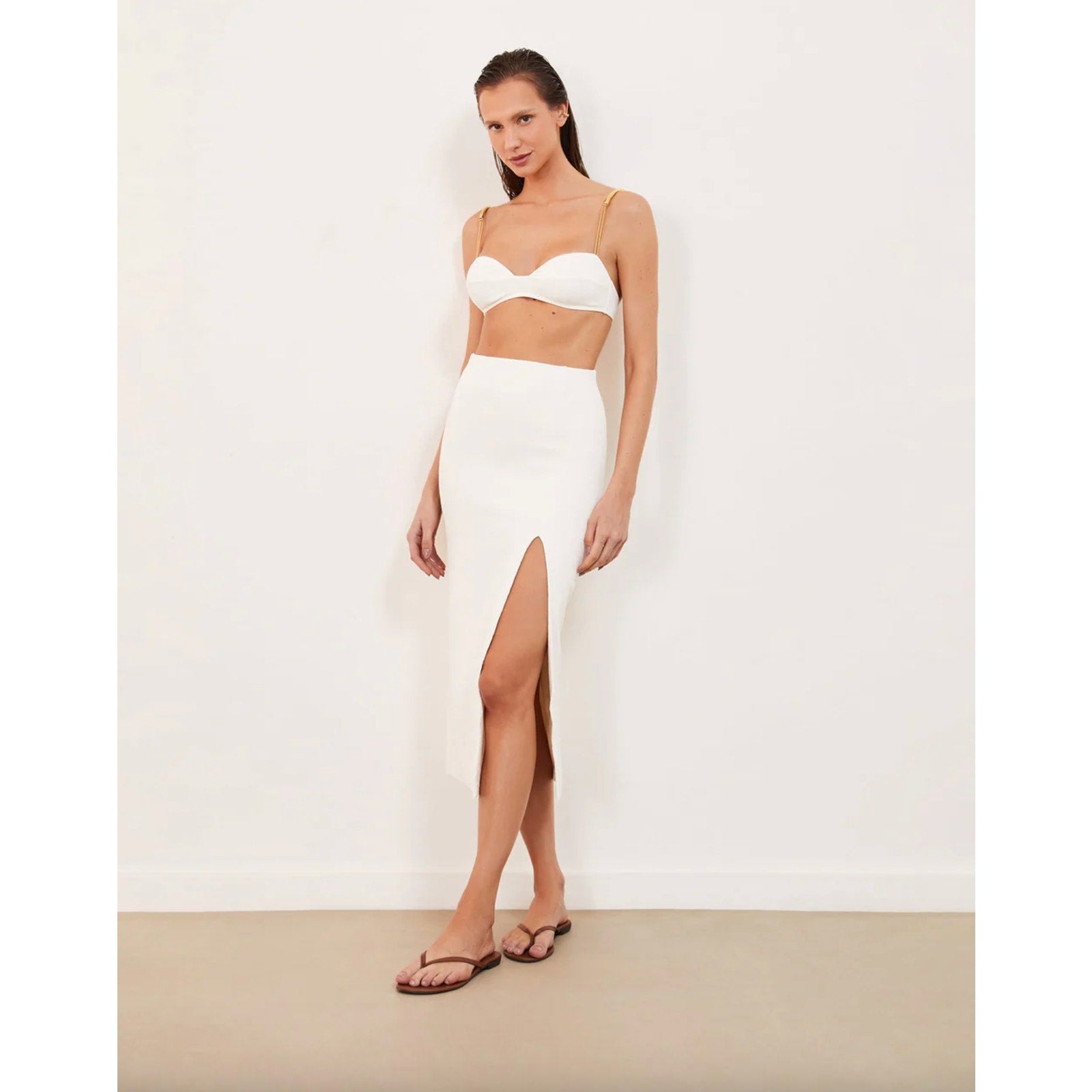 ViX Swim Firenze Luiza Midi Skirt - Off White
