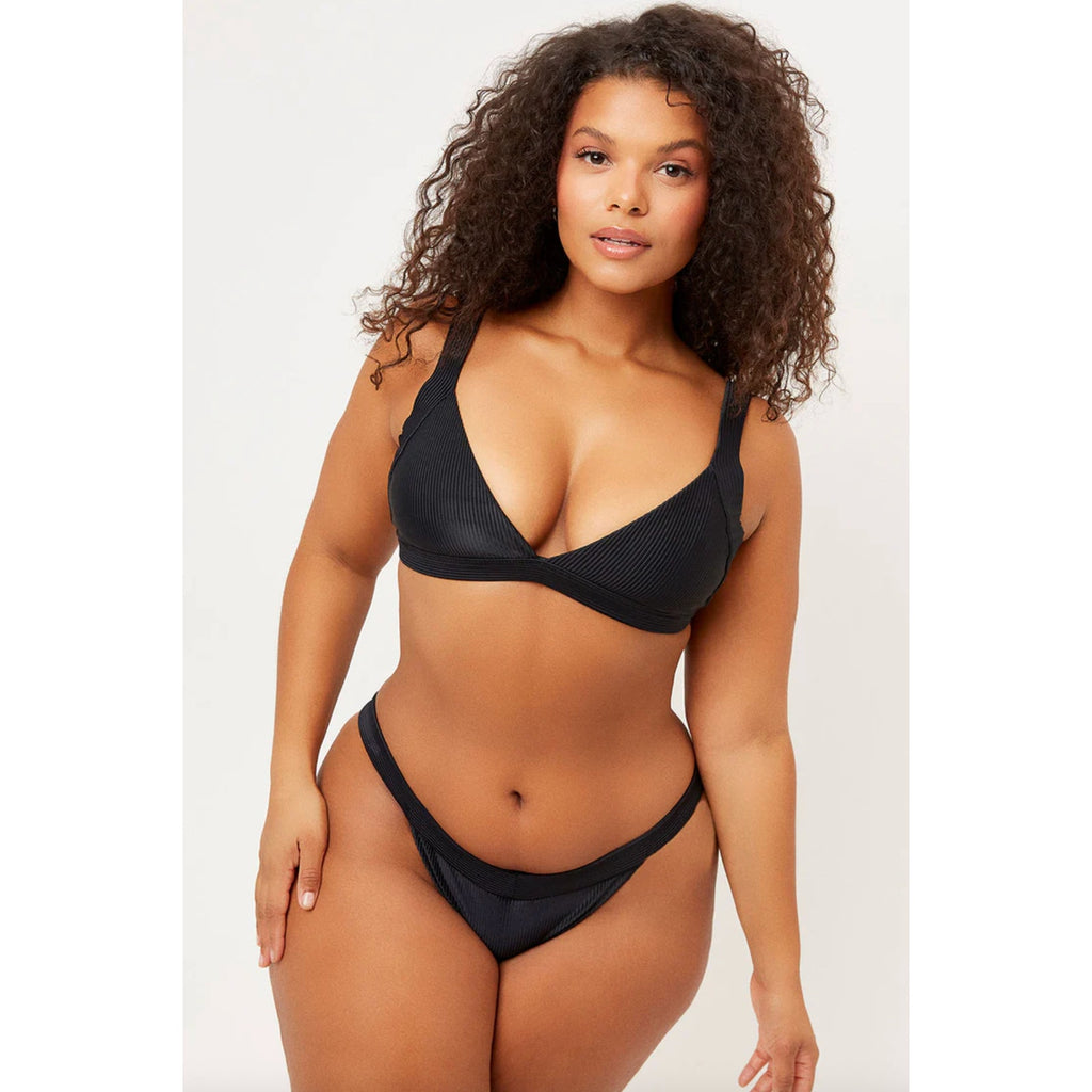 Frankies Bikinis Grace Cheeky Bikini Bottom - Black | Alternate view