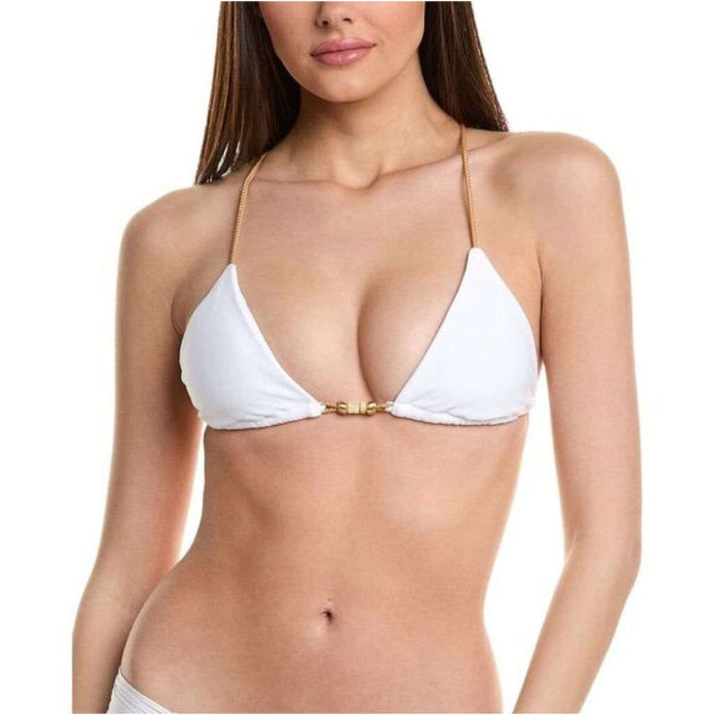 ViX Paula Hermanny ViX Swimwear Solid Brooke T Back Bikini Top in White | Alternate view