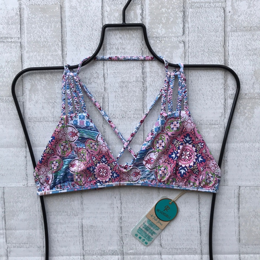 Luli Fama Luli Fama AZUCAR CARI Reversible Triangle Bikini Top – PerfectKini