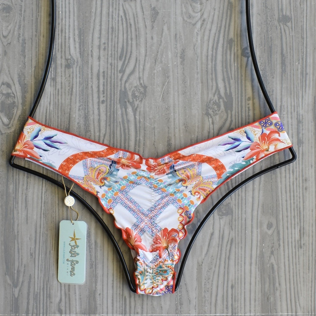 Luli Fama Luli Fama MERENGUITO Wavey Ruched Back Brazilian Bikini Bottom – PerfectKini