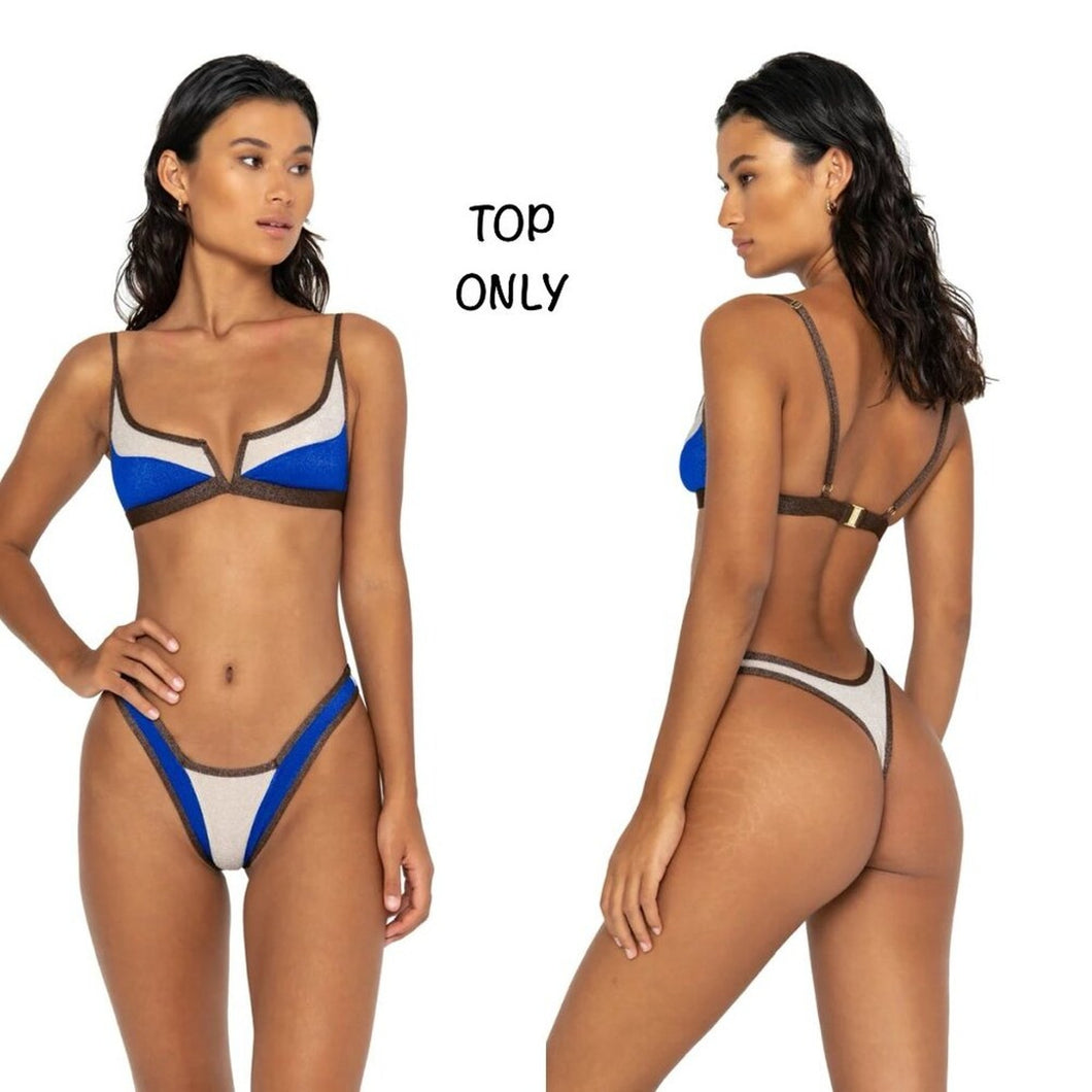 FAE FAE Swim GYPSY Bikini Top - Ibiza - V-Wire - Sustainable Lurex  – PerfectKini