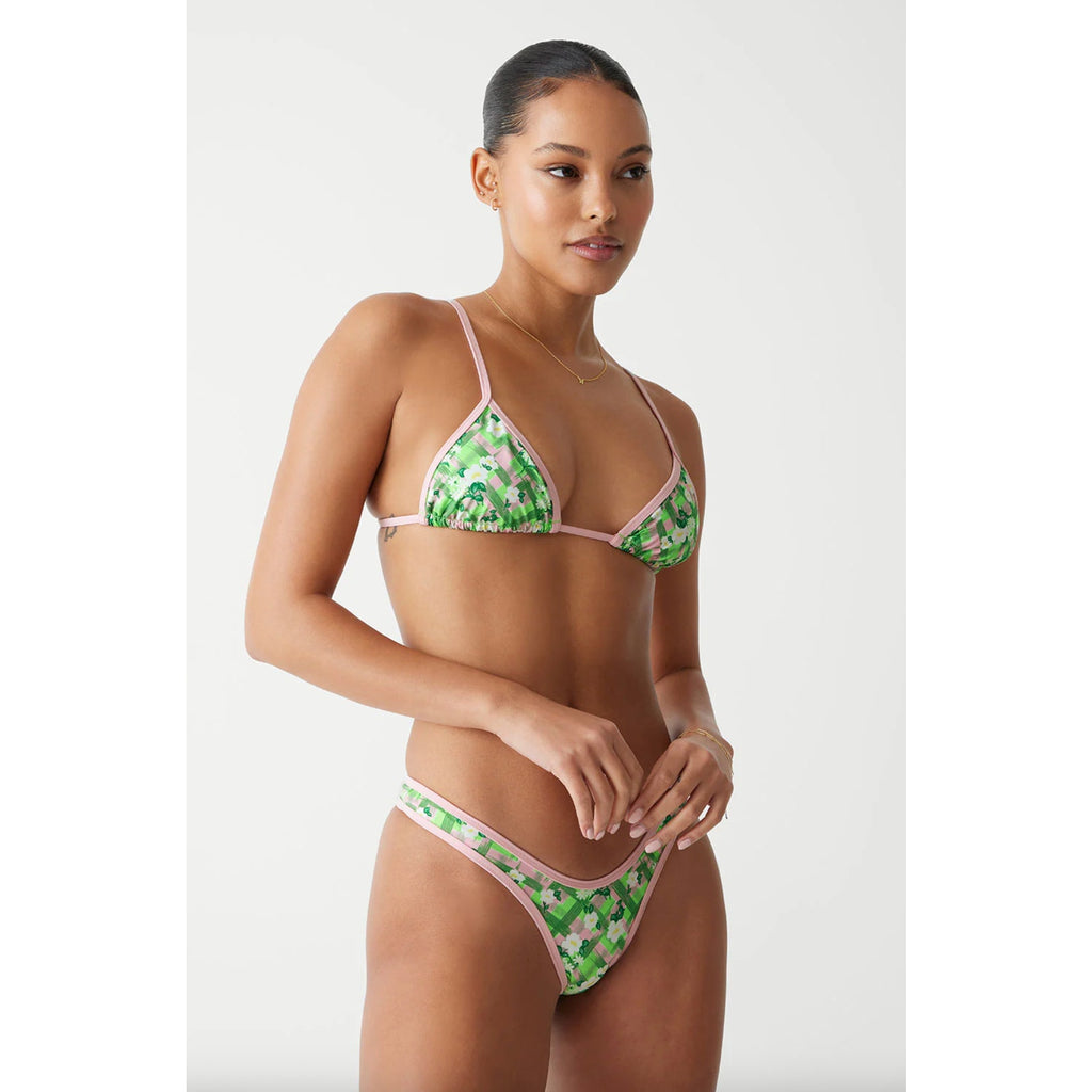Frankies Bikinis Full Moon Plaid Micro Bikini Bottom – Baby Daisy | Alternate view