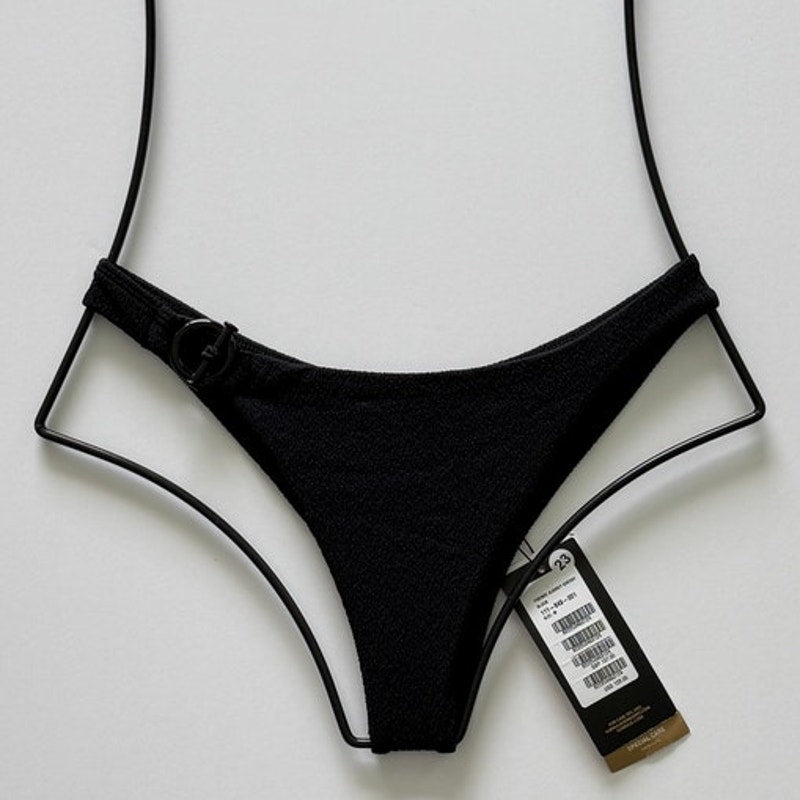 ViX Paula Hermanny ViX Swimwear Audrey Cheeky Bikini Bottom - Black | Front view