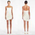 Amanda Uprichard London Dress - Ivory - Mini Dress - Square Neck | Front view