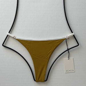 Acacia Swimwear Acacia Swimwear NEEMA Piped Bikini Bottom -Miso Ribbed - Minimal Coverage - Adjustable Sides – PerfectKini