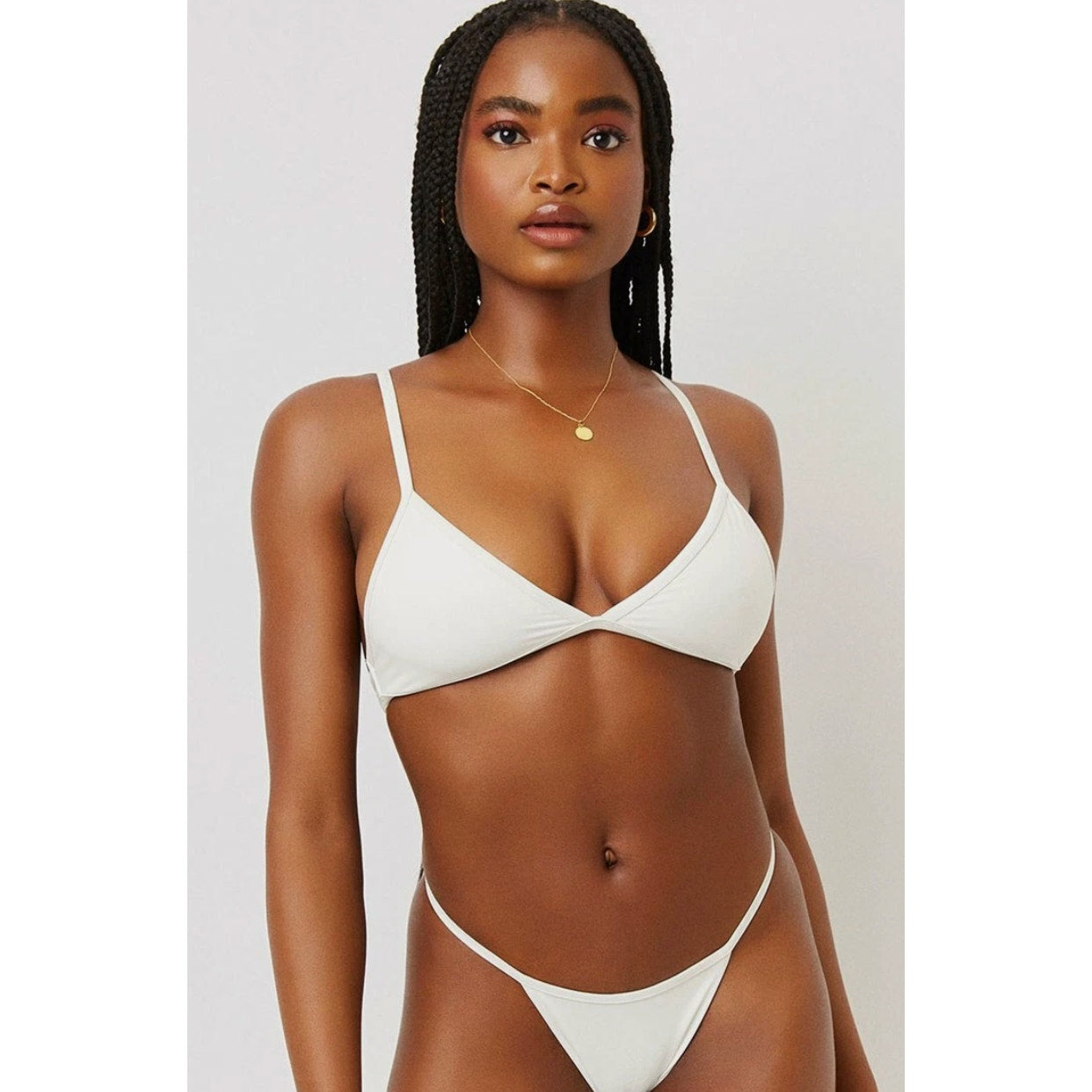 Frankies Bikinis Binx Skimpy Bikini Bottom – White | Alternate view