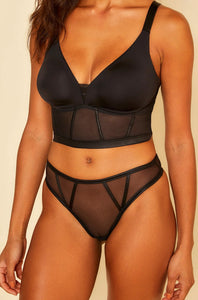 Cosabella Cosabella SARDEGNA Thong Panty - Black -  Sheer Mesh Lingerie Boudoir Sexy - NIP – PerfectKini