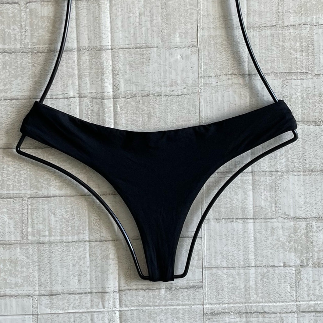 l*space L*Space Swimwear Black RIO Itsy Minimal Coverage Thong Bikini Bottom NEW NWT – PerfectKini