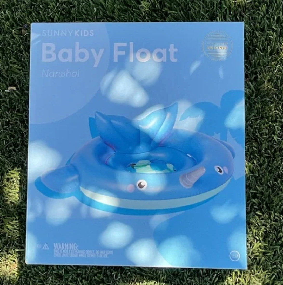 SunnyLife Narwhal Baby Pool Float - Nib